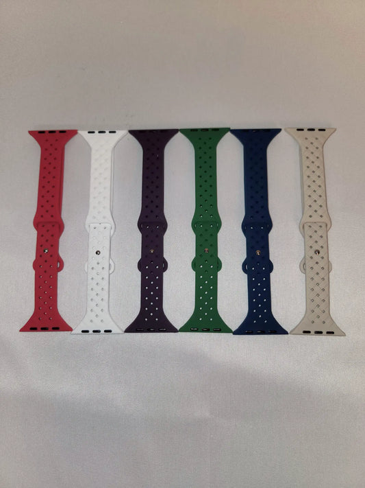 6 Pack Slim Thin Silicone Apple Watch Bands