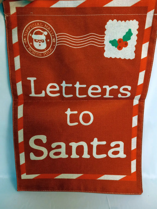 12.5 x 18 Inch Christmas Flag, Letters to Santa