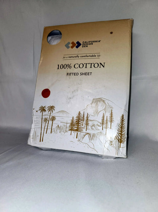 White Twin XL Fitted Sheet Cotton