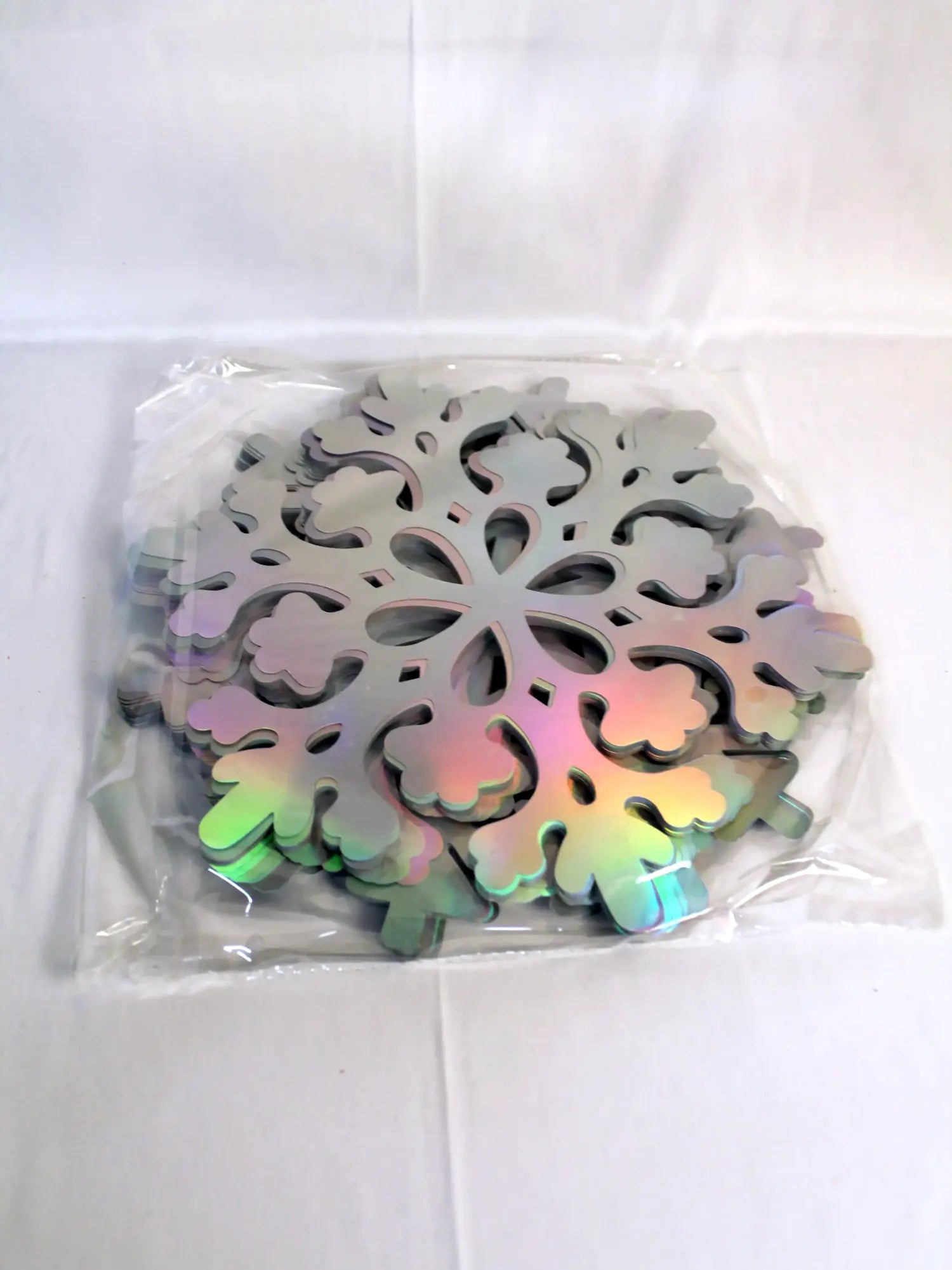 12 inch Shiny Snowflake Decorations, 50pcs