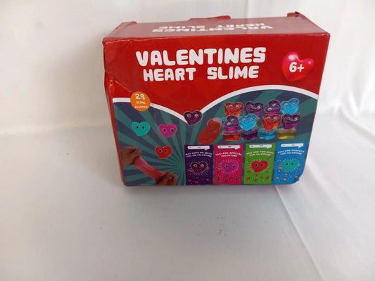 28 Pack Valentines Day Cards with Heart Shaped Slime