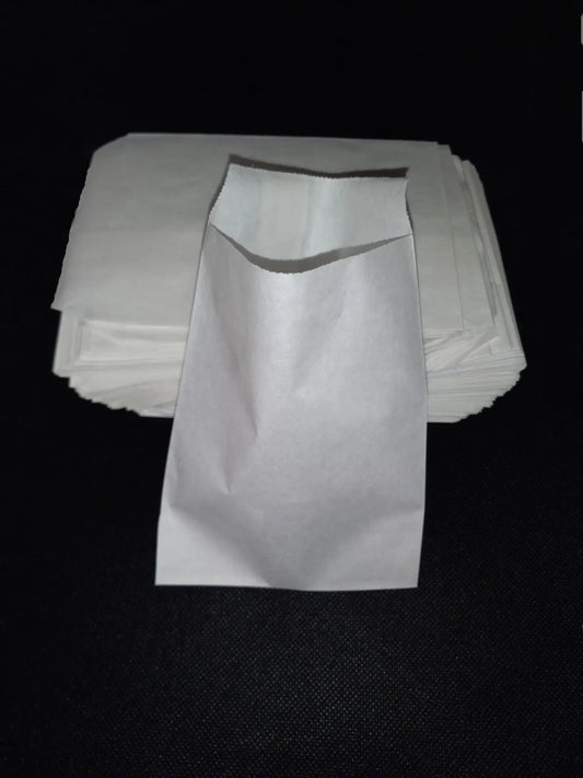 200 White Kraft Paper Bags, 4 x 6