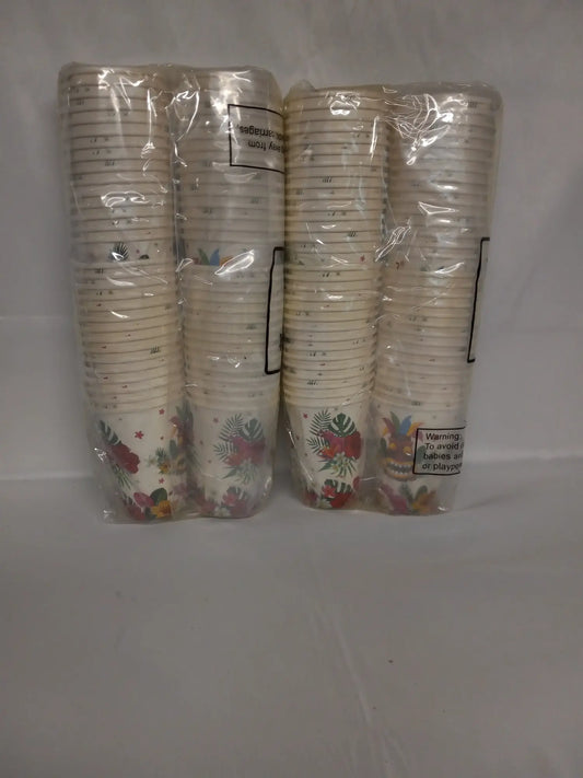 60 Pieces 9oz Tiki Disposable Paper Cups