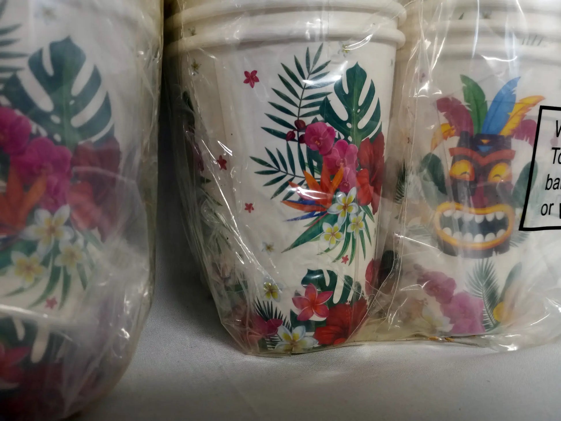 60 Pieces 9oz Tiki Disposable Paper Cups