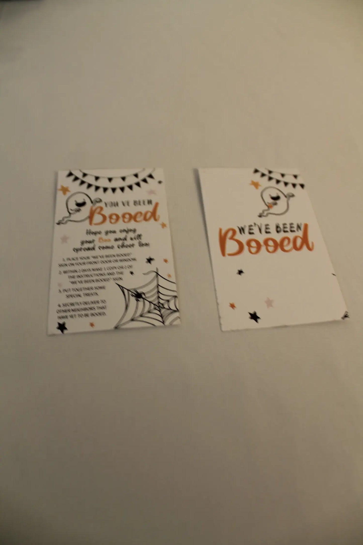 You've Been Booed! I've Been Booed! 50 Pcs Cheer Spreading Game Cards (White)