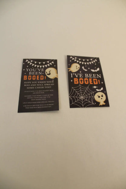 You've Been Booed! I've Been Booed! 50 Pcs Cheer Spreading Game Cards (Black)