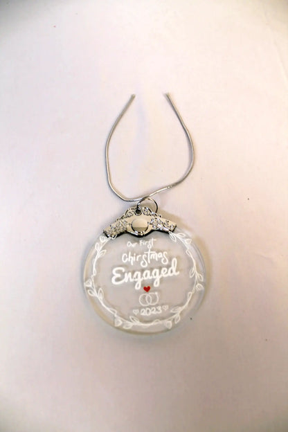 Our First Christmas Engaged 2023 Ornament