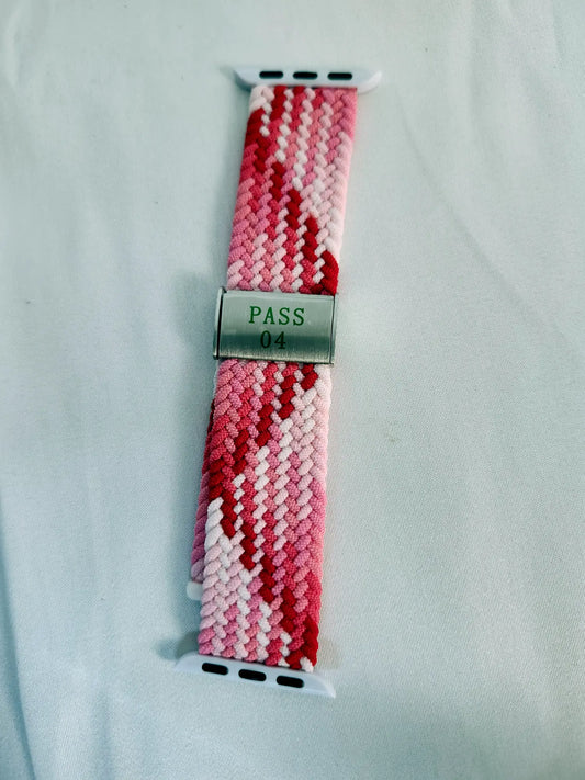 Braided Stretchy Loop Woven Band for Apple Watch, Strawberry Red