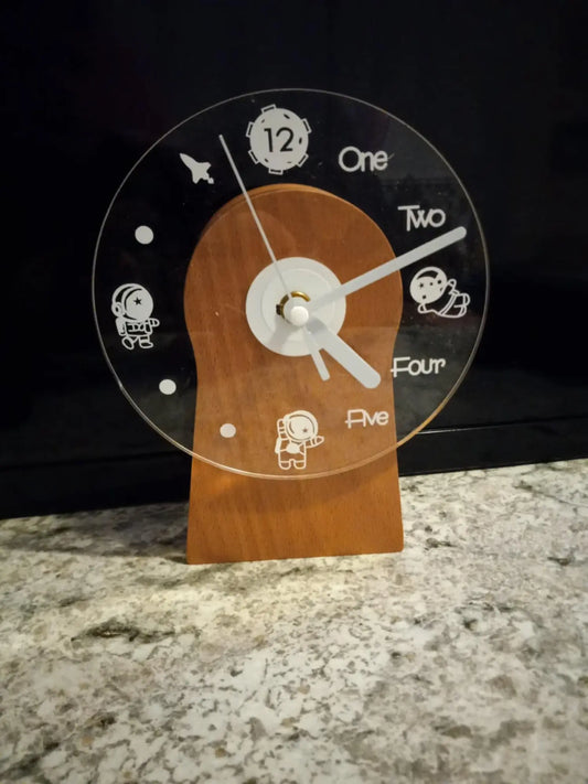 Acrylic Space-Themed Clock