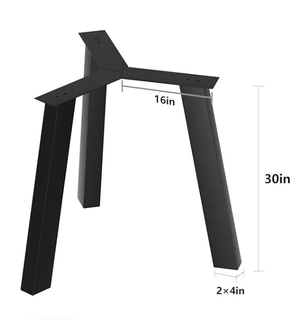 30 inch Metal Table Base Legs, Set of 3