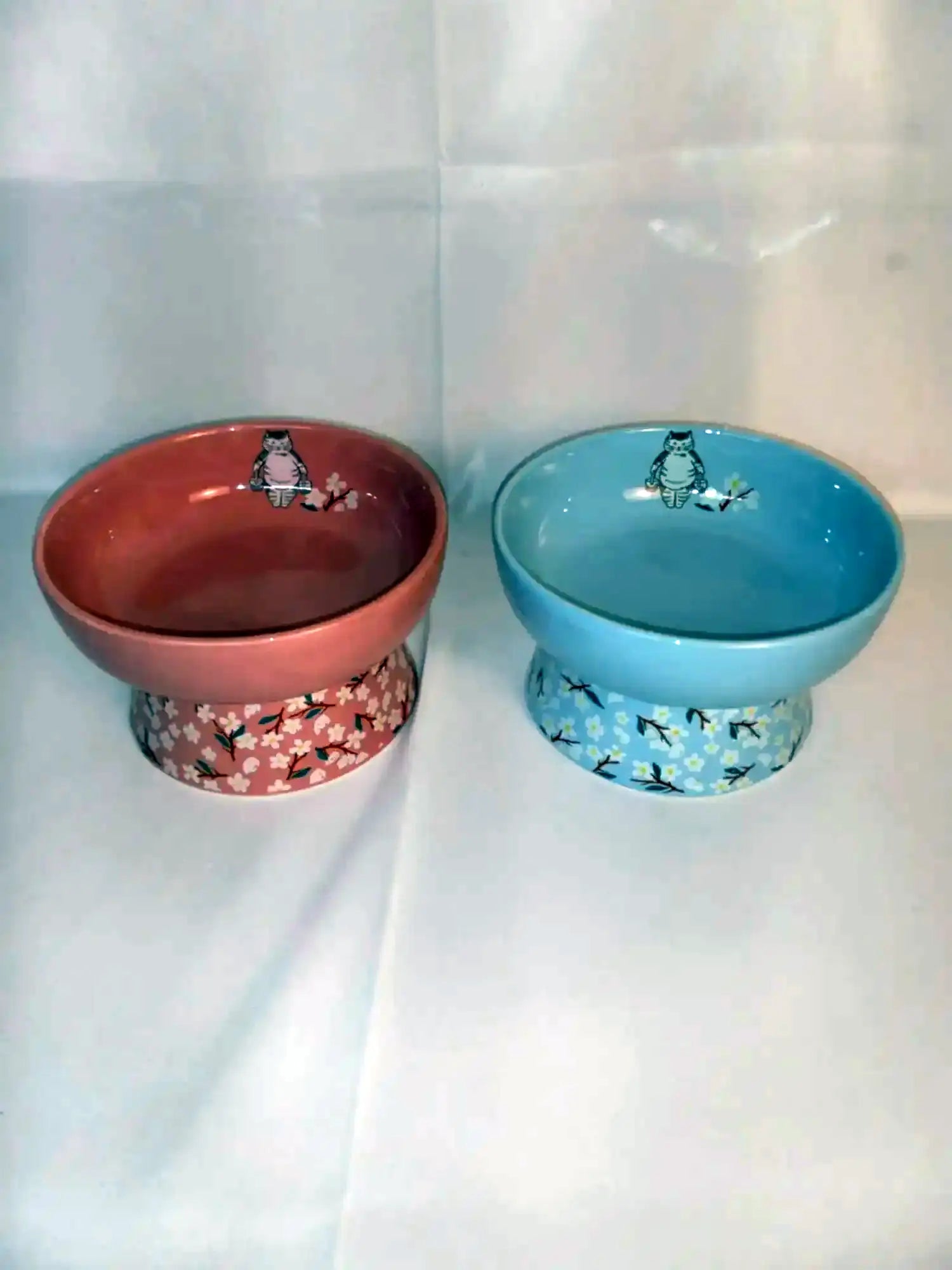 Raised Ceramic Cat Water/Food Bowl