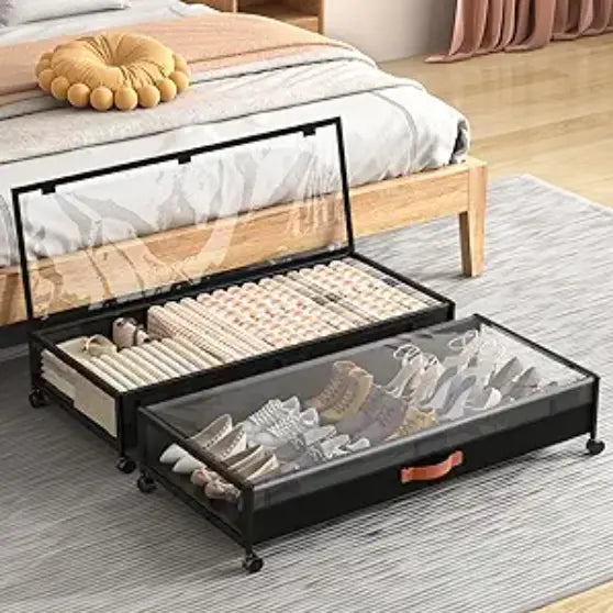 Under Bed Storage with Wheels (2 pack)