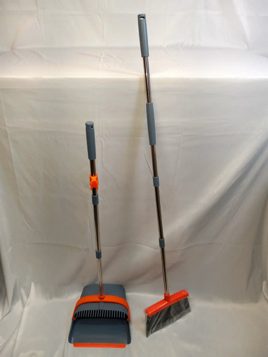 Free-Standing Dustpan and Broom Set