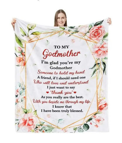 Throw Blanket, Godmother Gift 50”x60”