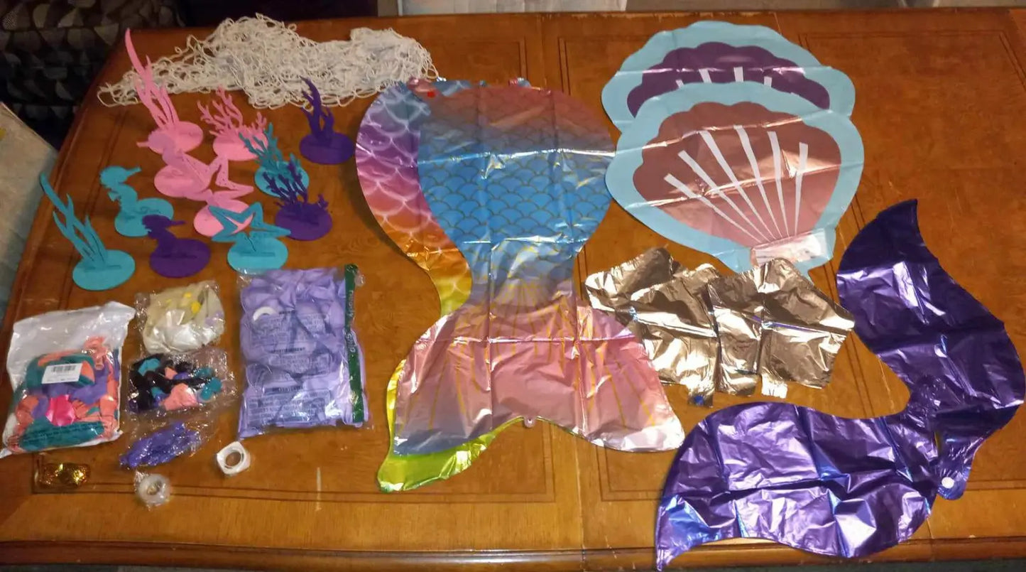 Bundle of Mermaid Theme Party Decorations