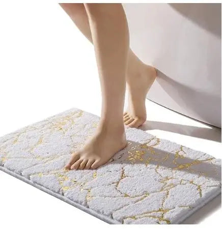 QJHOMO Marble Bath Rug, 16”x24”