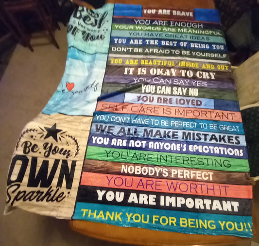 50”x40” Inspirational Messages Throw Blanket