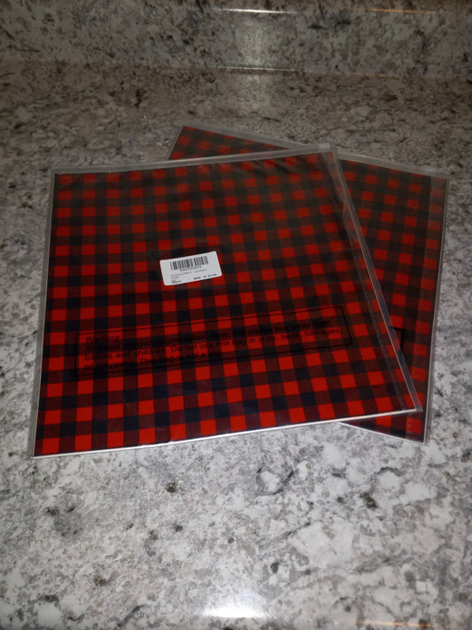 Adhesive-Backed Vinyl, 6 sheets, Red Buffalo Plaid