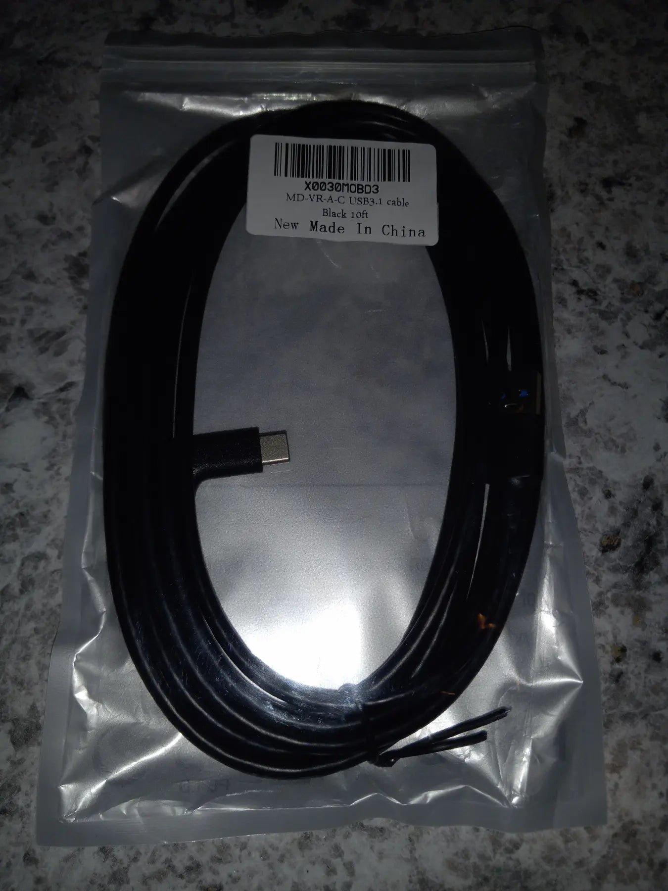 USB 3.1 – Type C, 10 ft Cable (for VR, can be used for other)