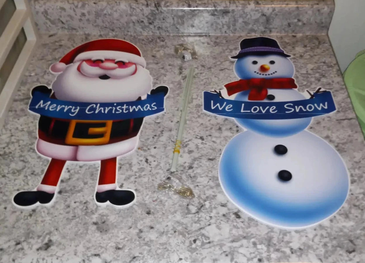 2pc Light-up Christmas Yard Signs