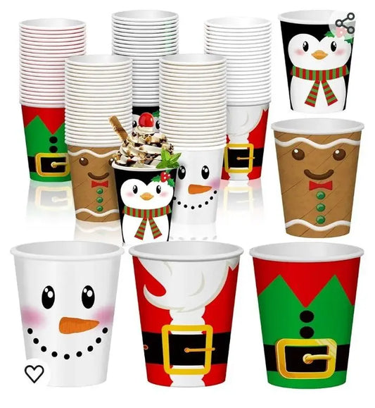 Paper Cups, 150 Count, Santa Claus