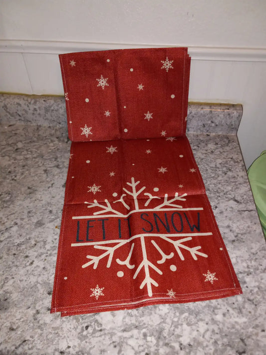 Let It Snow Table Runner, 13”x90”