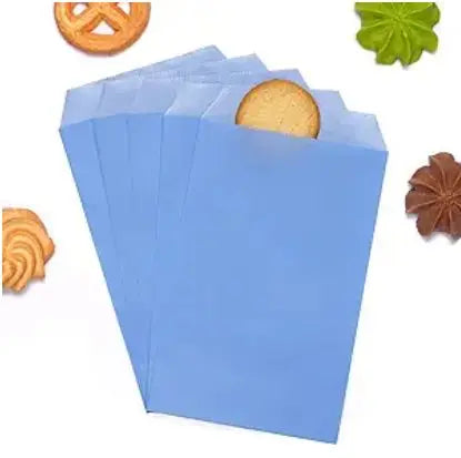 100 Glassine Paper Bags, Sky Blue