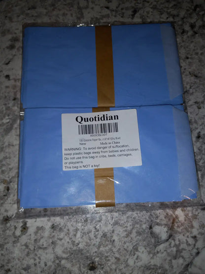 100 Glassine Paper Bags, Sky Blue