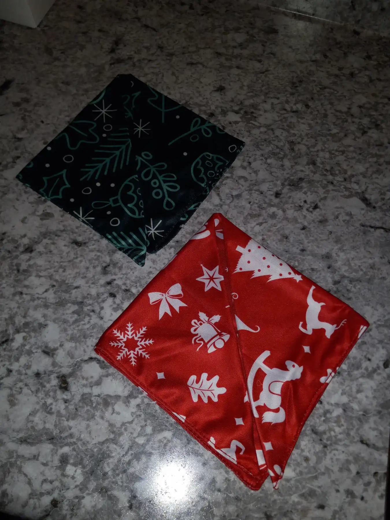 Christmas Dog Bandana, 2 pack