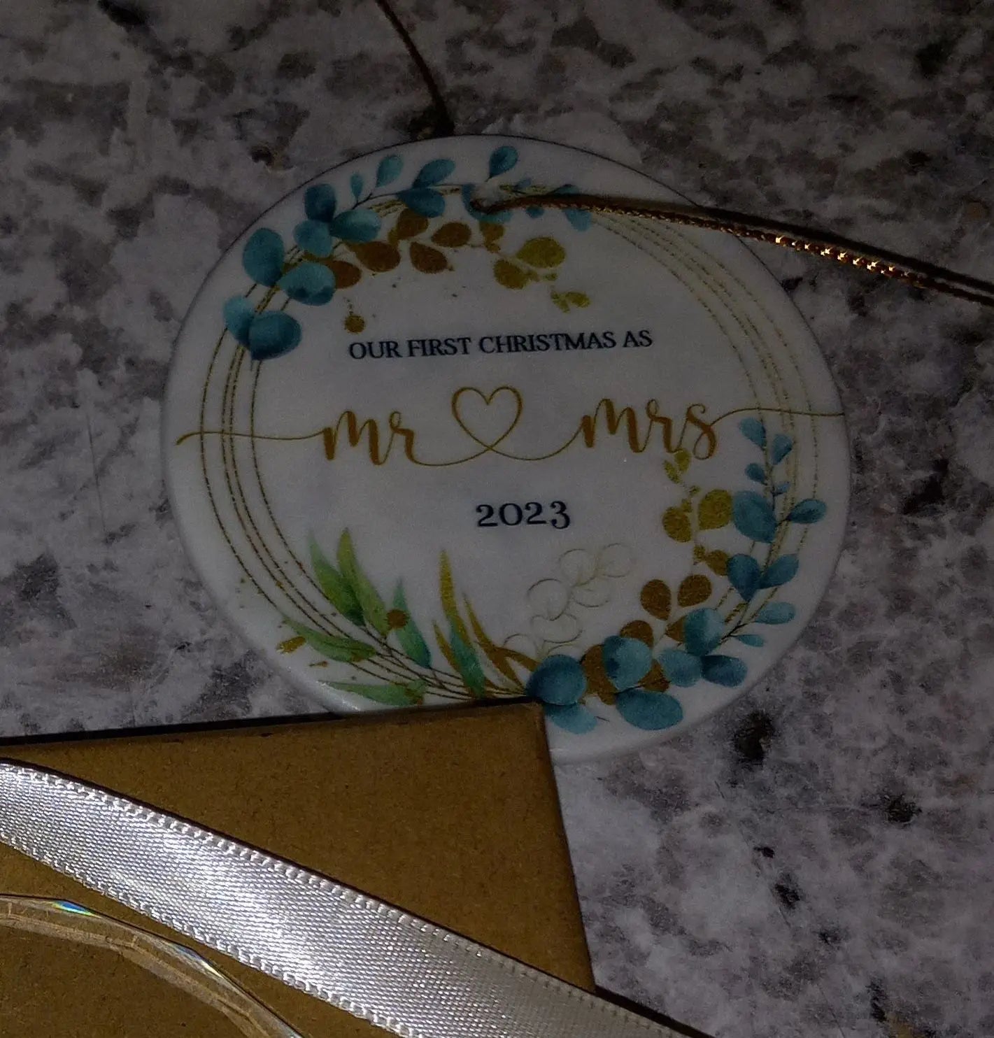 Our First Christmas as Mr. and Mrs. 2023 Ornament