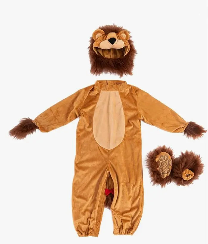 Lion Costume For Toddlers - Spooktacular Creations lion costume for toddlers with hood and booties. Size 18-24 months