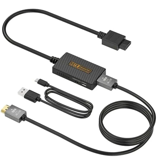 HDMI Adapter For Classic Nintendo Game Systems - Converter for connecting classic Nintendo game systems to HDMI inputs on modern TVs. For SFC/SNES/N64/NGC