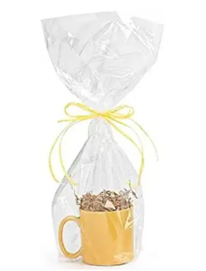 9"X20" Cellophane Bags 10 Pack - 10-pack BOPP clear flat 9"x20" cellophane bags (for gift baskets, packages, protecting prints and documents, etc)