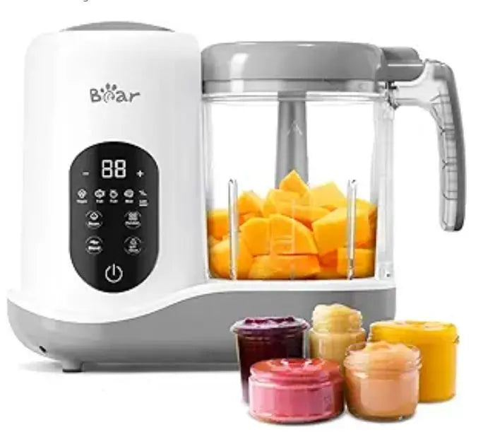 Baby Food Maker - Bear 2024 baby food maker - one-step baby food processor/steamer/puree blender, auto cooking and grinding