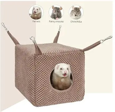 Hanging Ferret Bed - Chocolate color hanging ferret bed 9"D x 9"W x 9"H 