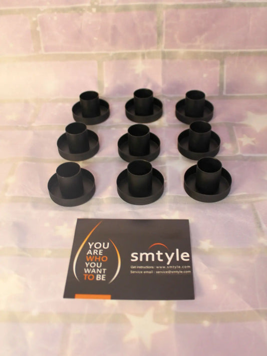 Candlestick Holders -  Black candlestick holders for taper candles set of 9