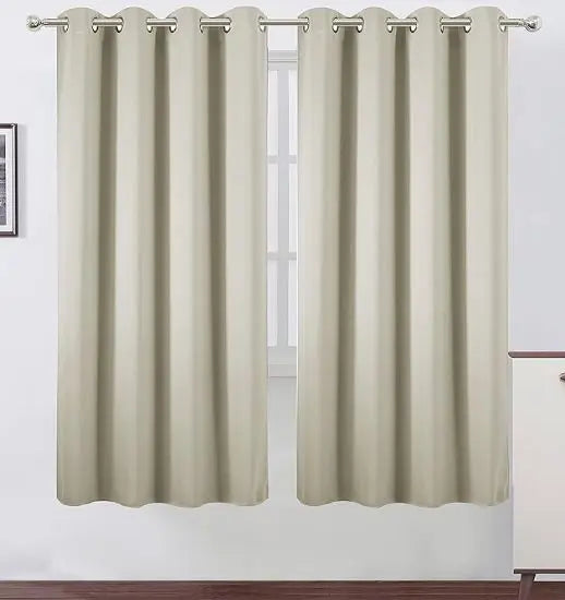 Blackout Curtains - Light beige thermal blackout curtains, 52 x 84 inch, set of 2 