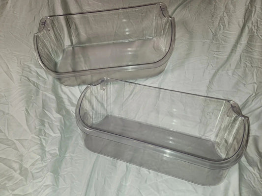 2 x 240356402 Refrigerator Upper Door Shelf Clear Bin by AMI, Compatible with Frigidaire, 15.38in(L)×6.69in(W)×5.0in(H), Replaces 240356401 240356402 AP2549958 PS430122