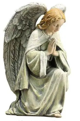 NAPCO Kneeling Angel Garden Statue, 11-3/4” High