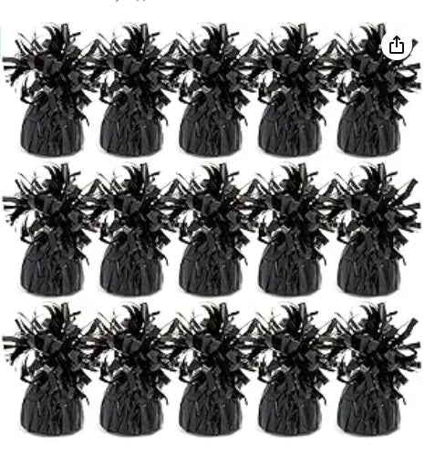 Black Balloon Weights for Table Centerpieces, Pack of 15