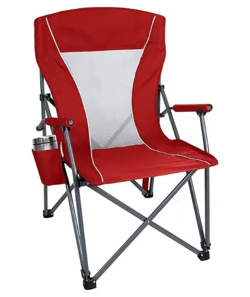 Member’s Mark Adult Hard Arm Camp/Patio/Lawn Chair, red